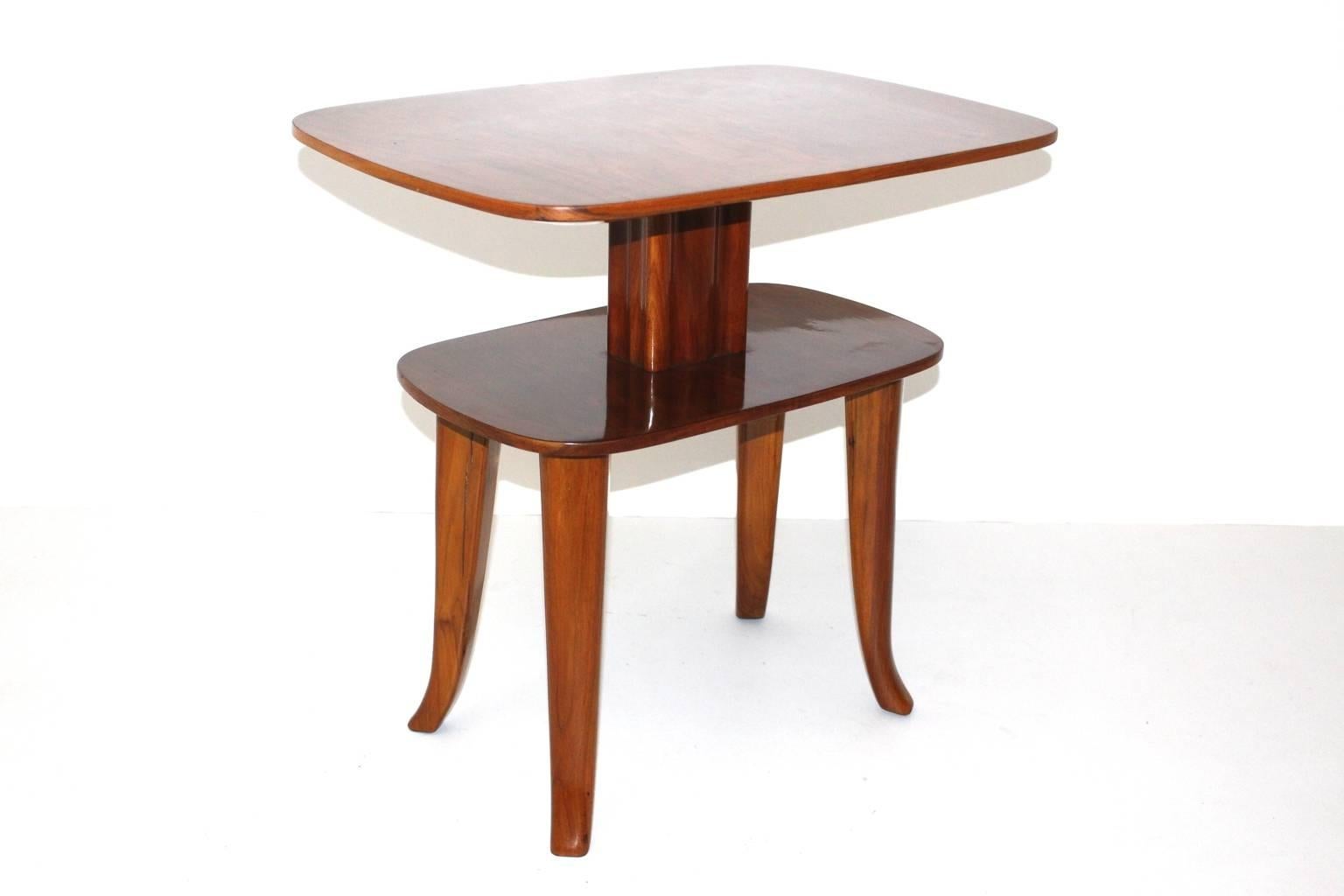 Austrian Art Deco Vintage Walnut Side Table Coffee Table Style Josef Frank c 1925 Austria