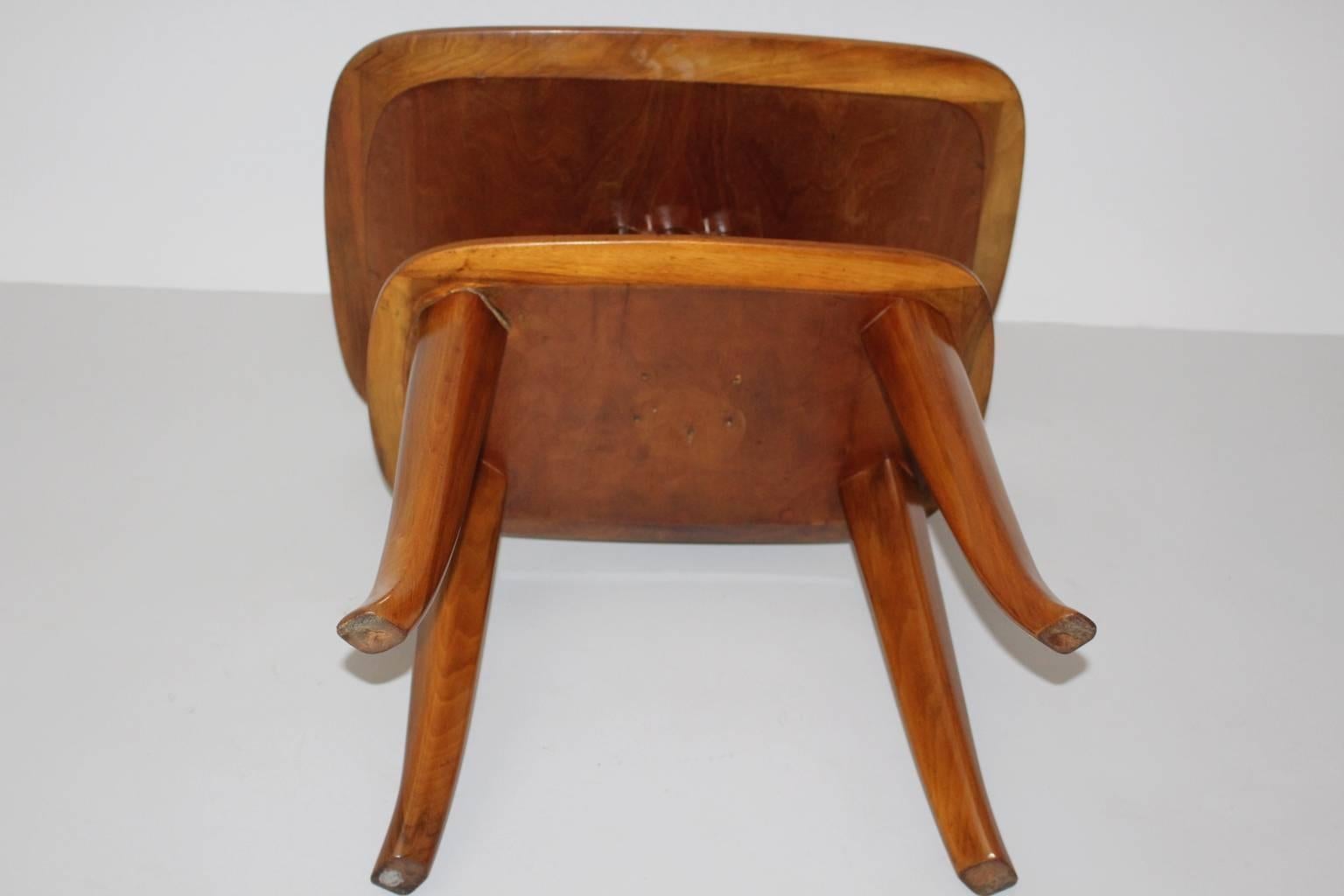 Early 20th Century Art Deco Vintage Walnut Side Table Coffee Table Style Josef Frank c 1925 Austria