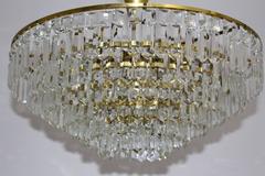 Lampadario vintage in vetro e cristallo di Bakalowits 1960s Austria