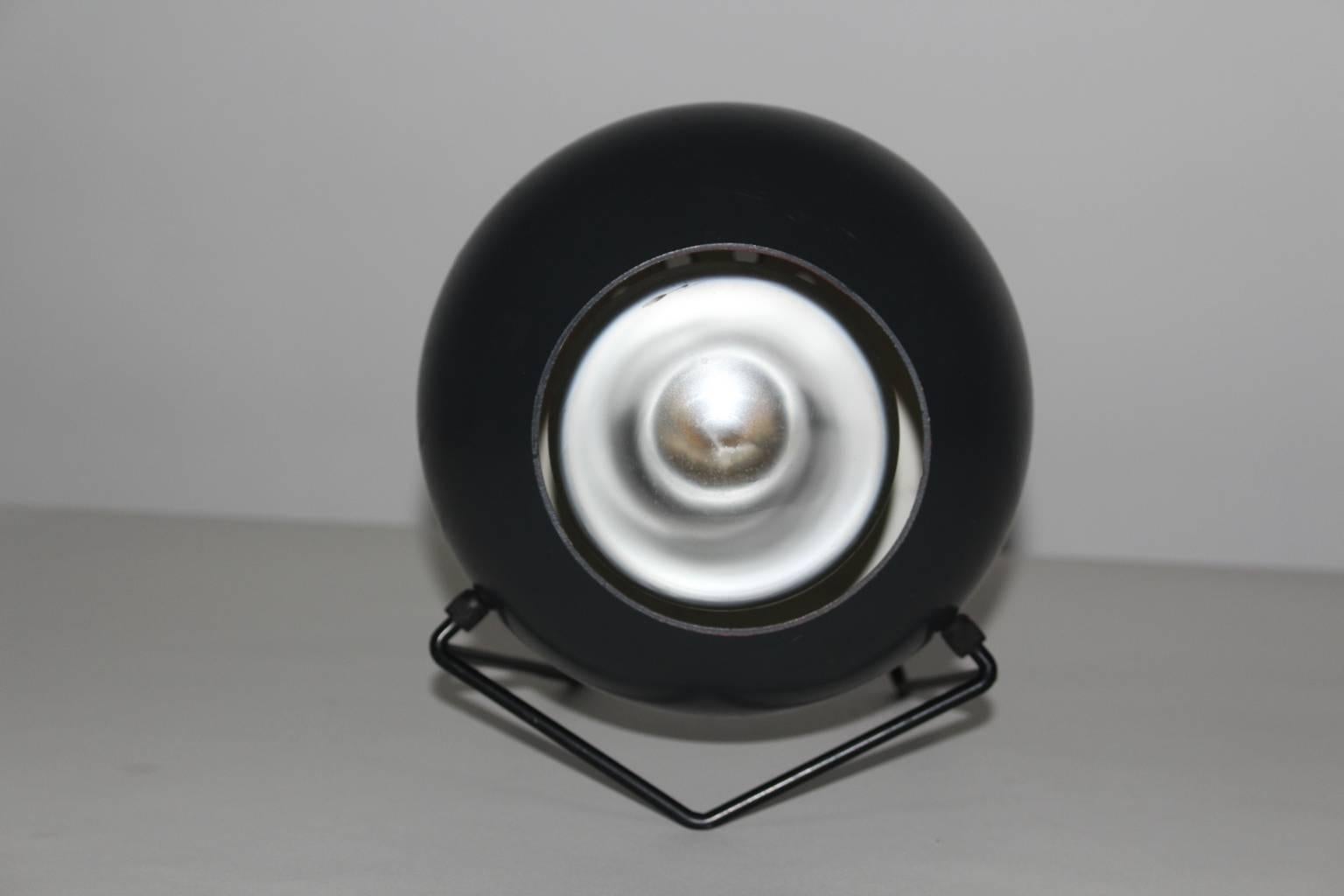 American Mid-Century Modern Black Vintage Metal Table Lamp Harry Gitlin 1950s  For Sale