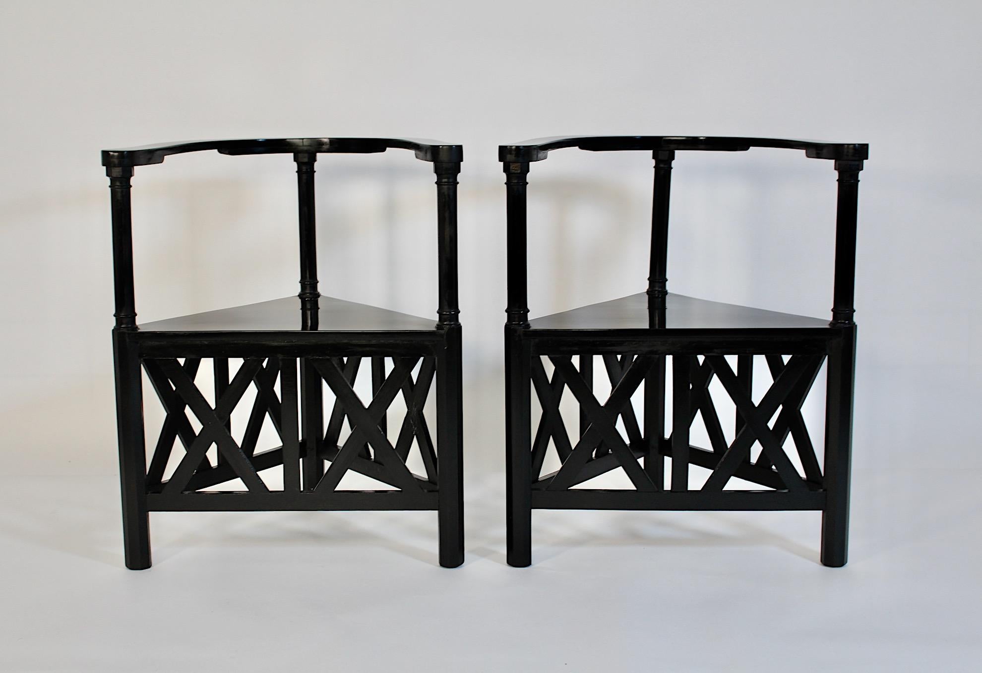 Jugendstil Secessionist Schwarzbuche Vier ( 4 )  Sessel Josef Hoffmann um 1899 im Angebot 1