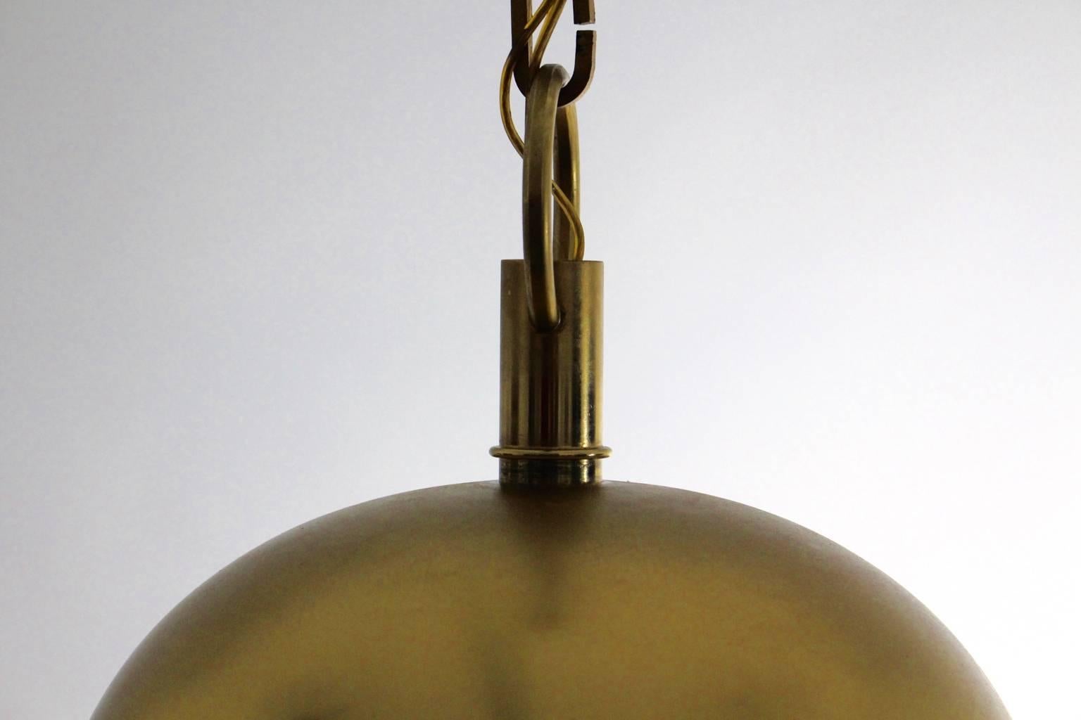 Mid Century Modern Glass Brass Vintage Chandelier Bakalowits Cari Zalloni 1960 For Sale 3