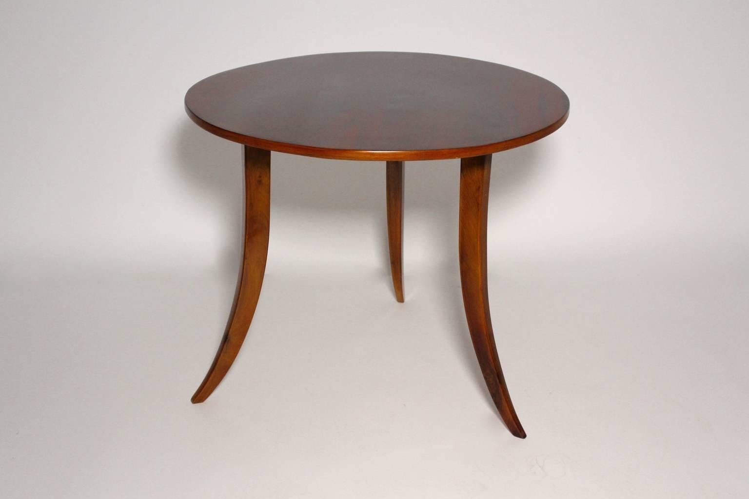 Early 20th Century Art Deco Josef Frank Walnut Wood Vintage Coffee Table Vienna circa 1926 For Sale