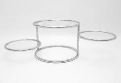Chromed swiveling Coffee Table, circa 1970