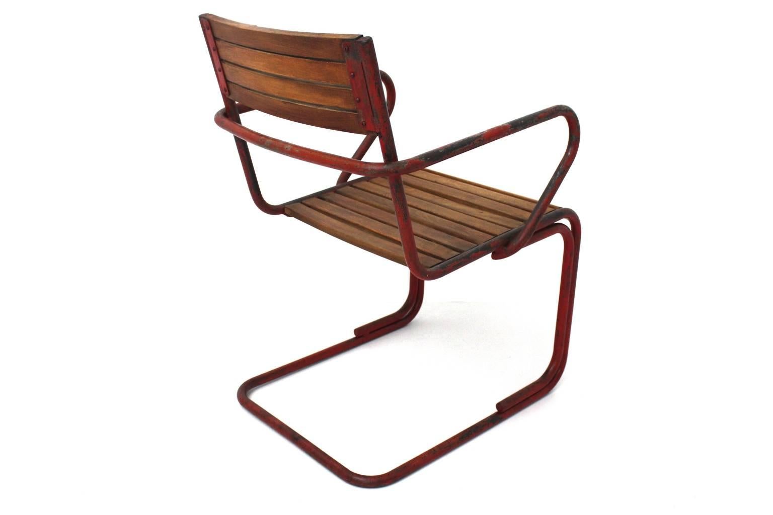 Mid-20th Century Mid Century Modern Vintage Metal Chairs Max Fellerer Eugen Wörle Austria For Sale