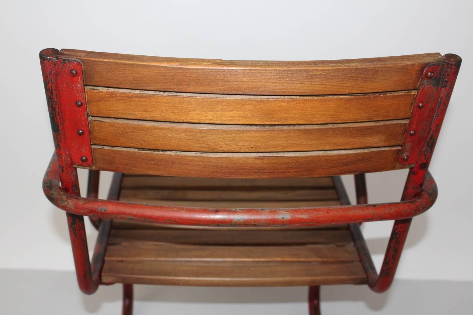 Mid Century Modern Vintage Metal Chairs Max Fellerer Eugen Wörle Austria For Sale 2