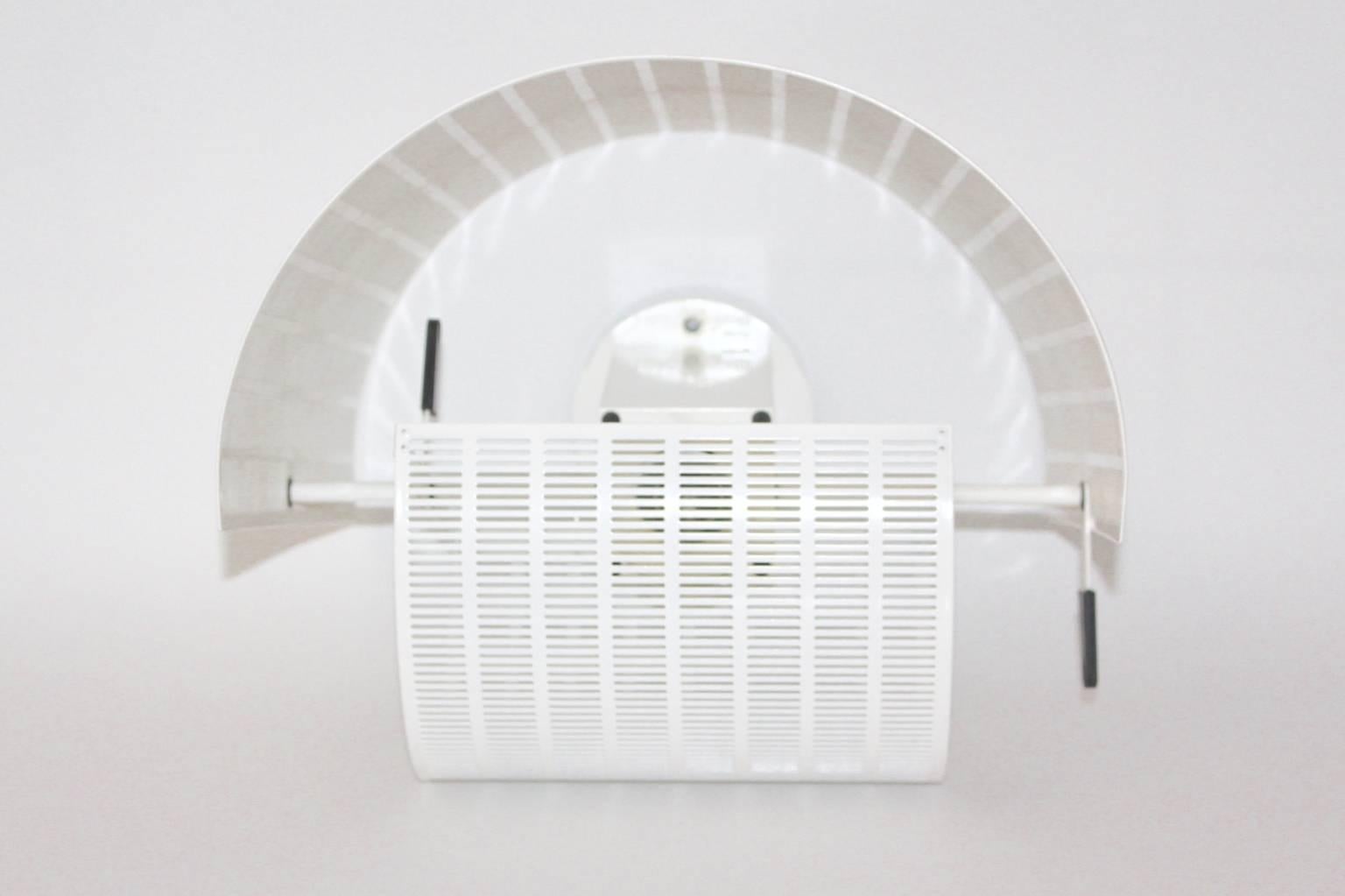 Italian Postmodern White Vintage Sconce or Wall Light Shogun by Mario Botta, 1986 Italy For Sale