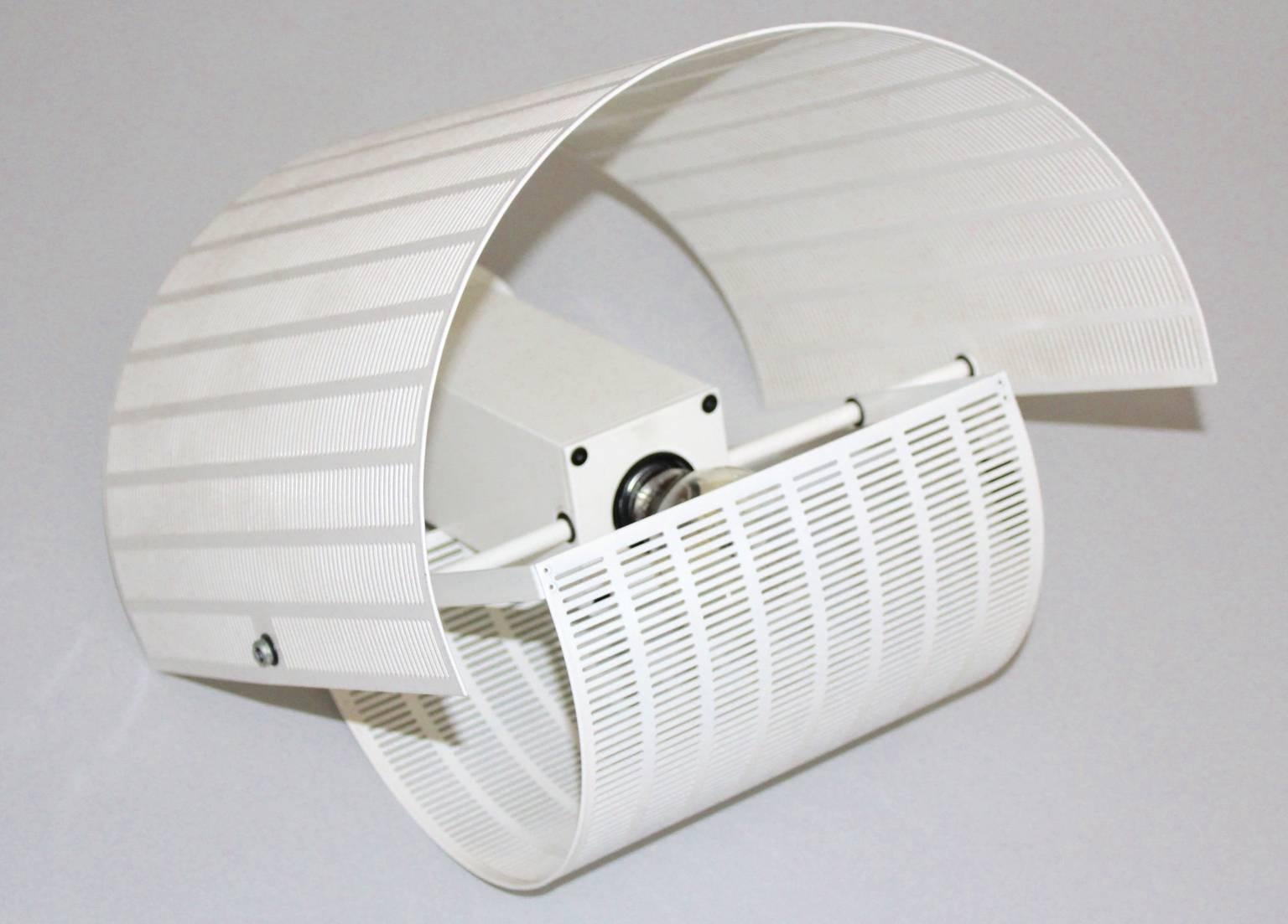 Metal Postmodern White Vintage Sconce or Wall Light Shogun by Mario Botta, 1986 Italy For Sale