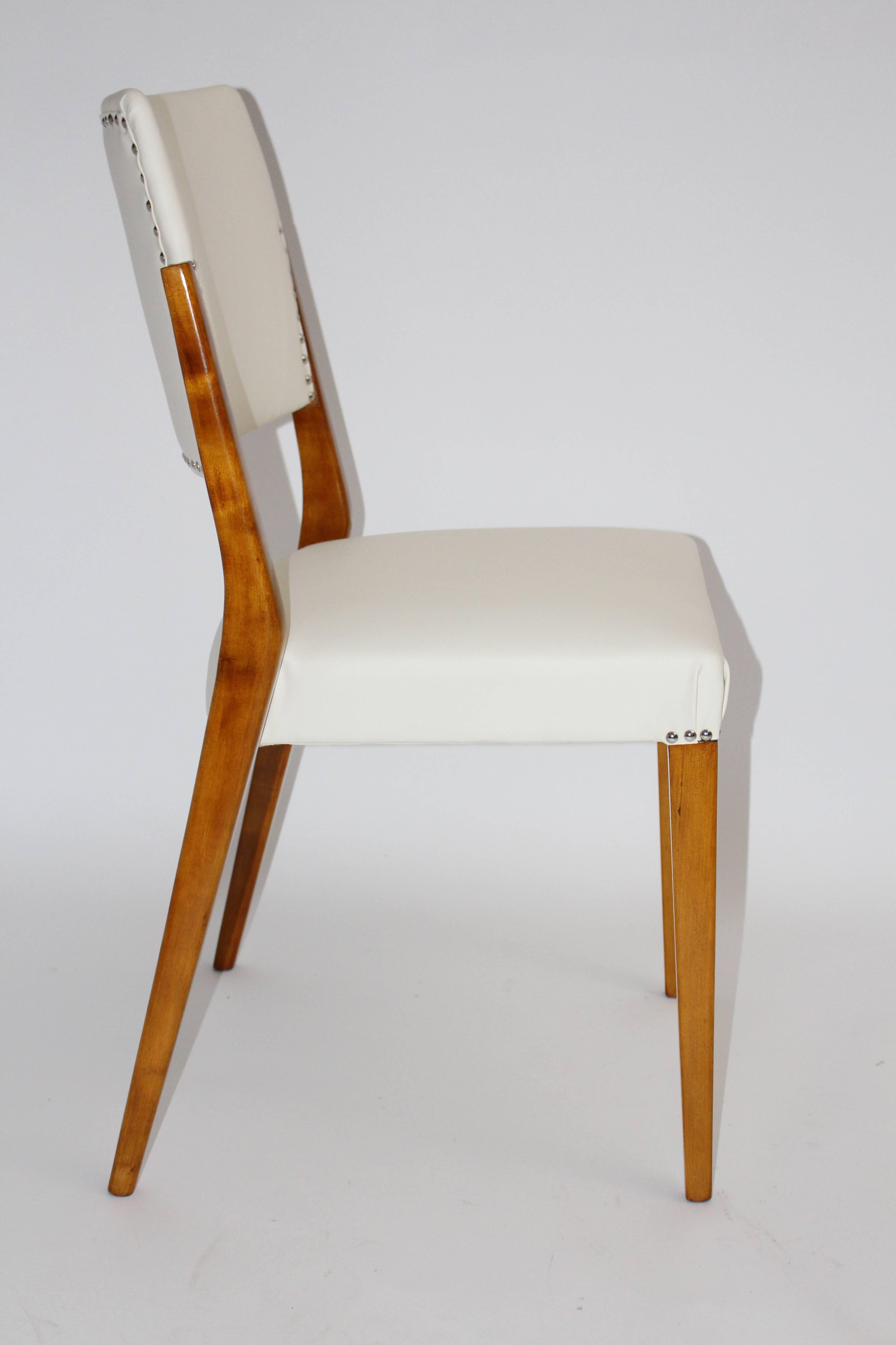 Austrian Mid Century Modern White Vintage Chair Side Chair Karl Schwanzer Vienna, 1953 For Sale