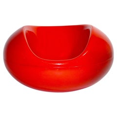Space Age Vintage Red Plastic Chair Lounge Chair Pastille by Eero Aarnio 1968