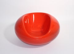 Space Age Vintage Red Plastic Chair Lounge Chair Pastille by Eero Aarnio 1968