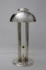 Art Deco Vintage Silver Plated Table Lamp, France, 1920s