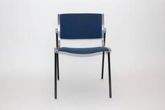 Mid Century Modern Blue Aluminum Vintage Chair Side Chair Vaghi circa 1960 Italy