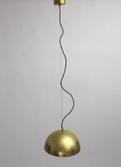 Mid Century Modern Vintage Brass Semi Globe Chandelier Italy circa 1960