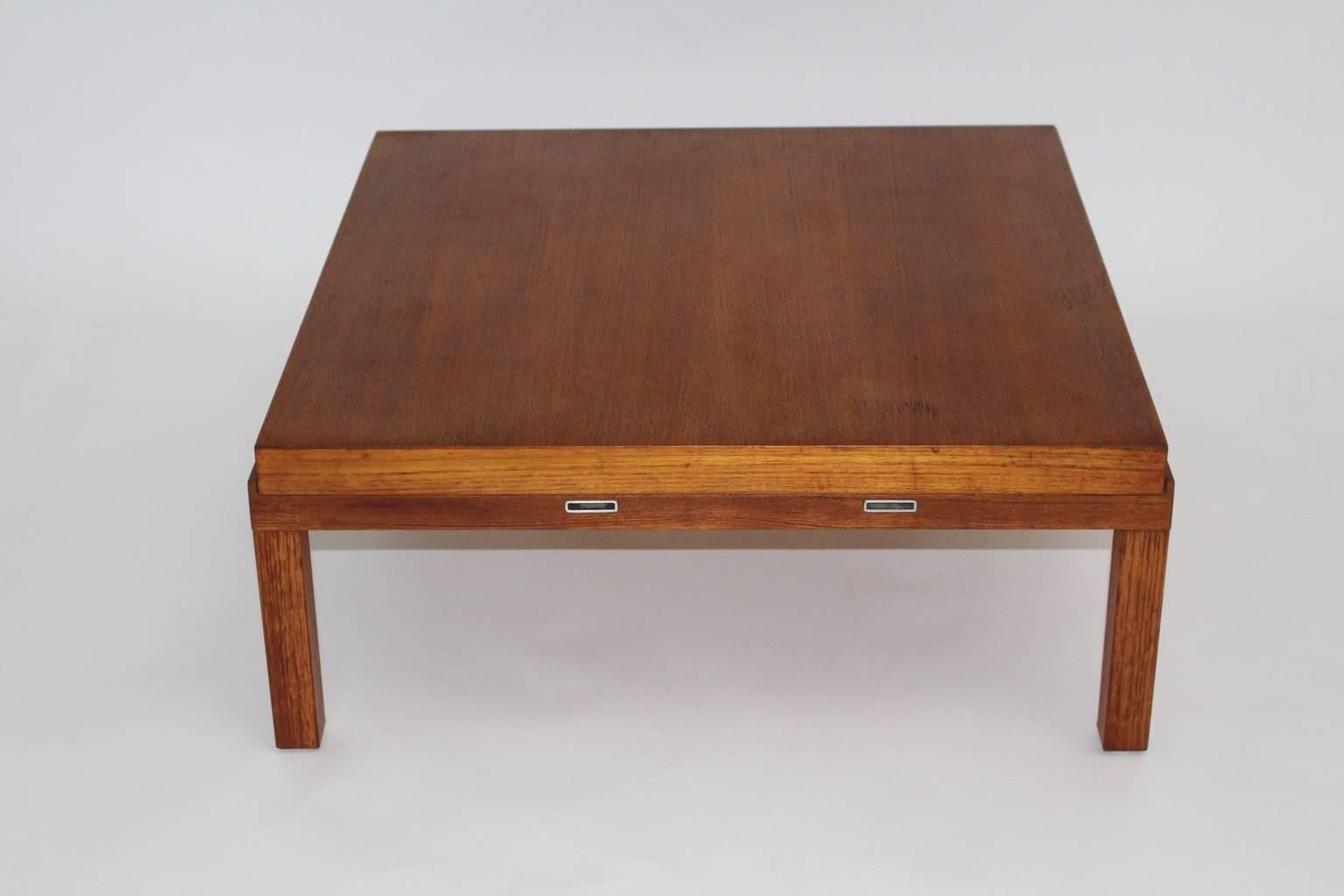 Mid-Century Modern Mid Century Modern Vintage Wood Coffee Table Sofa Table Johannes Spalt Vienna For Sale