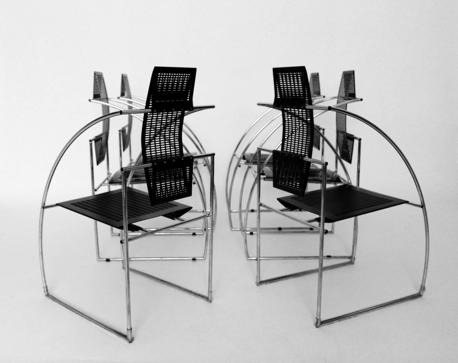 Post-Modern Set of Six Chairs Quinta by Maria Botta, 1985, Italy