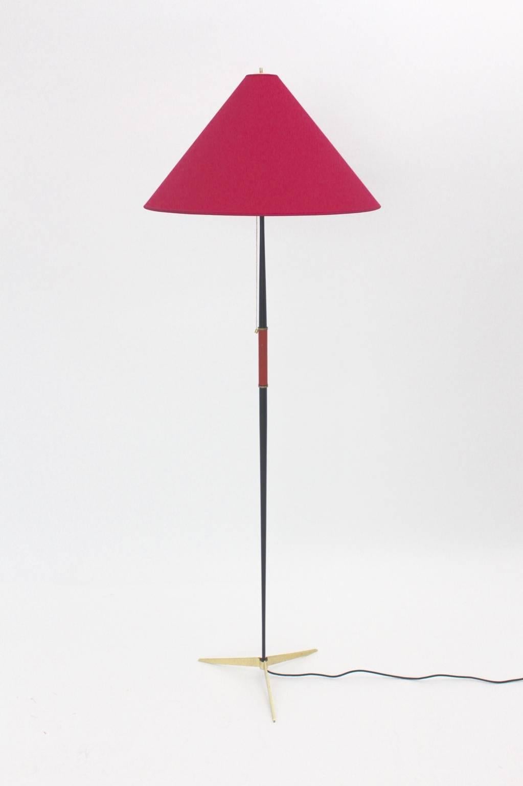 vienna chrome floor lamp with black shade