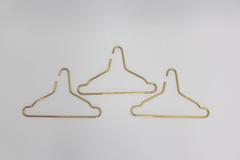 Modern Vintage Set of Three Brass Hangers 1970s Vienna Austria
