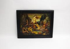 Öl auf Leinwand Motiv Nymphen von V Stasik Vojtech, Slowakei, 1950er Jahre