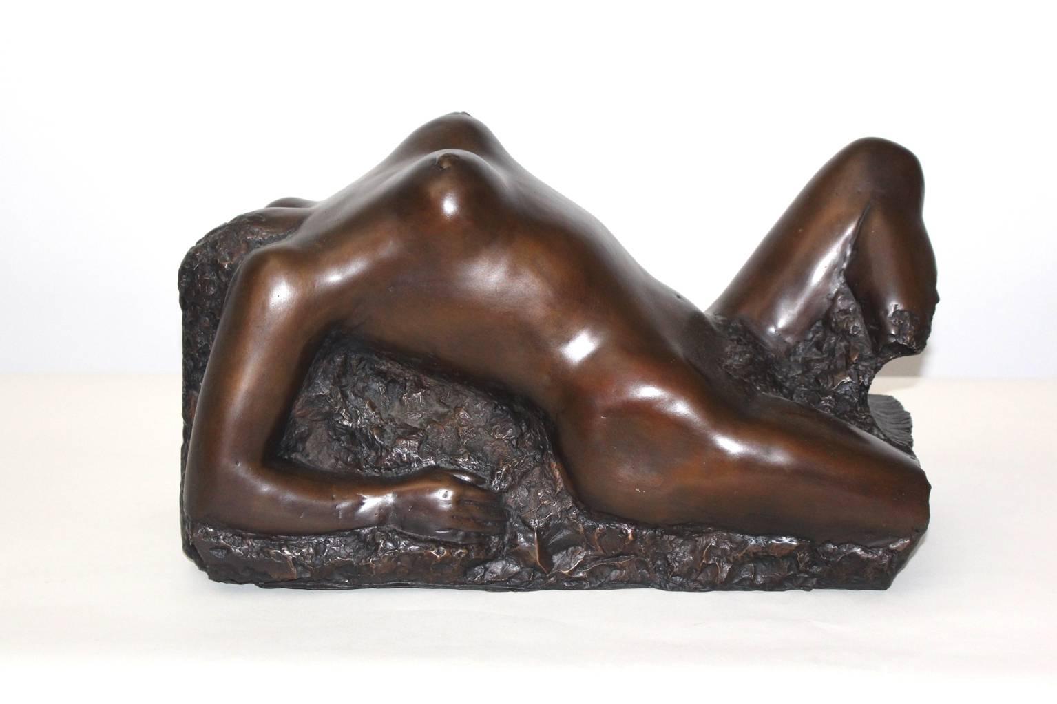 Bronze Torse de femme moderniste en bronze Oskar Bottoli 1980 Autriche en vente