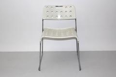 Space Age Vintage White Metal Chair or Side Chair by Rodney Kinsman, 1971