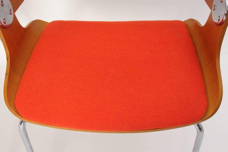 Mid-Century Modern Pair of Orange Armchairs by Eugen Schmidt, 1965, Germany For Sale 2