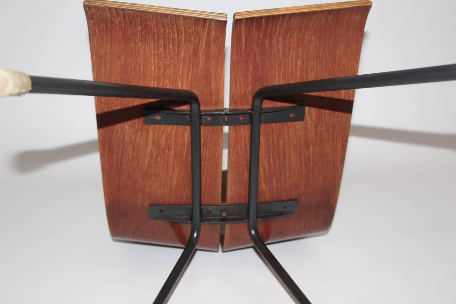 Steel Mid-Century Modern Hans Bellmann Model GA Chair Side Chair circa 1955 For Sale