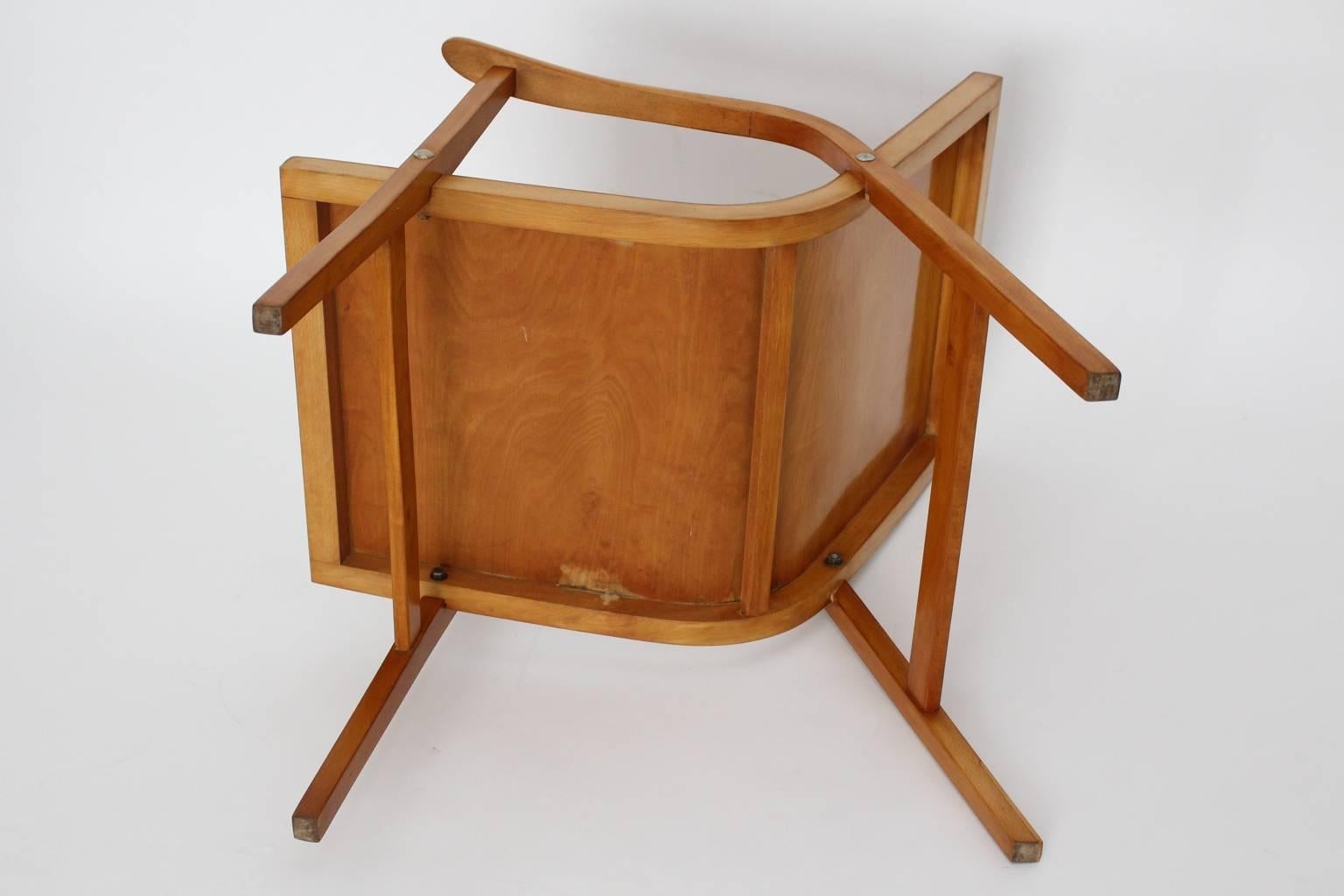 Mid-Century Modern Beech Vintage Roland Rainer Lounge Chairs, 1952, Vienna For Sale 5