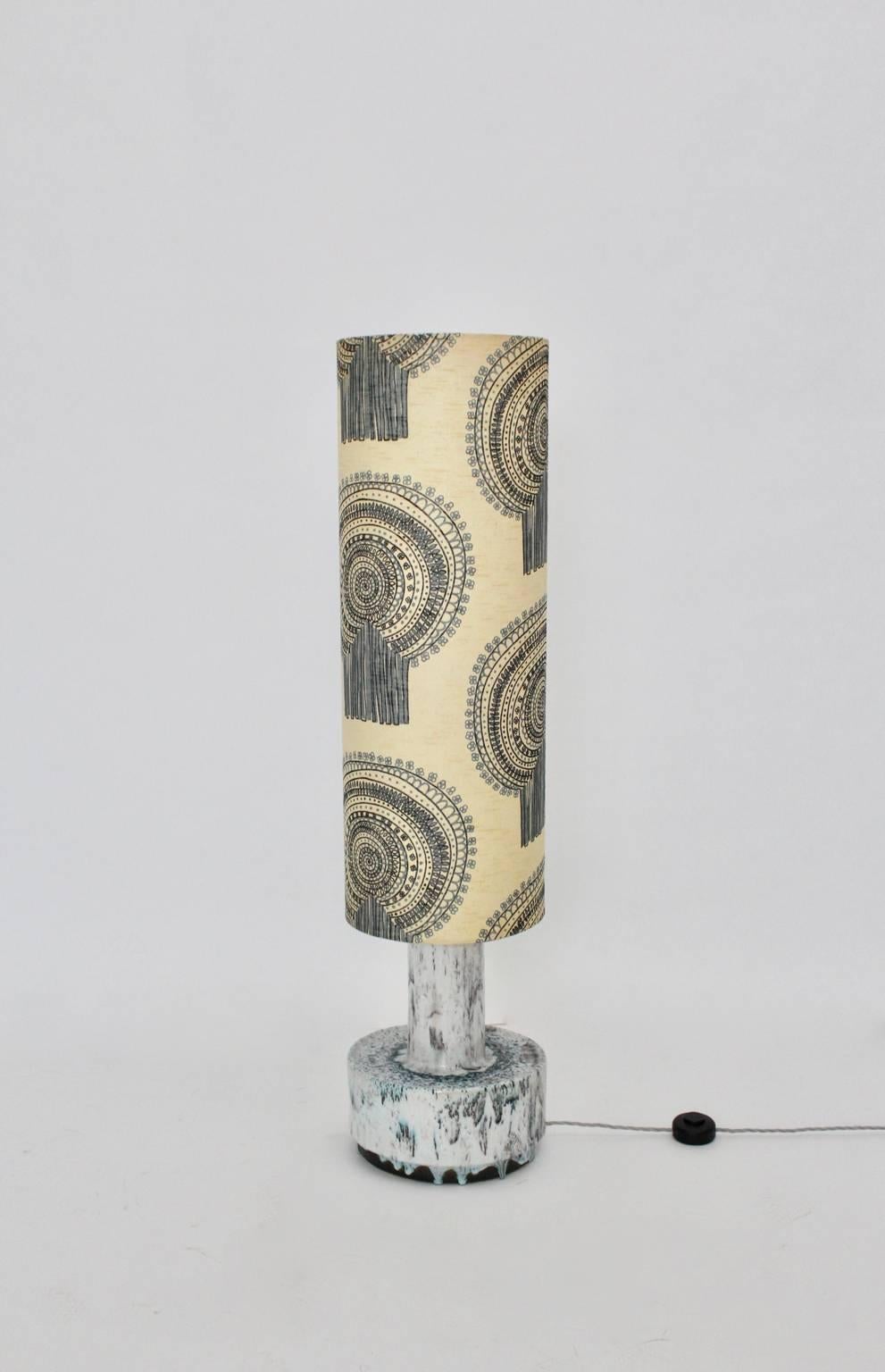 Ceramic Vintage Mid Century Modern Floor Lamp Pieter Groeneveldt, Netherlands In Good Condition For Sale In Vienna, AT
