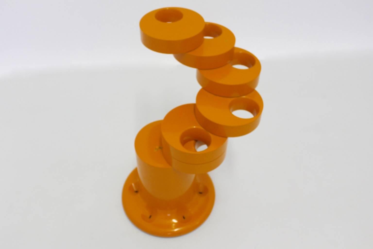 orange umbrella stand