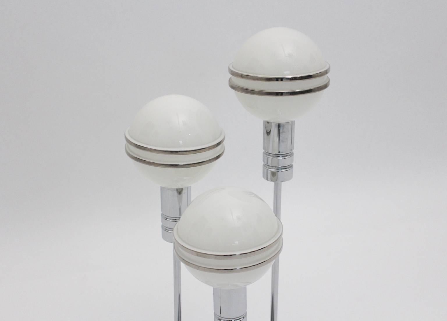 Art Deco Chrom Glass Table Lamp 1920s For Sale 2