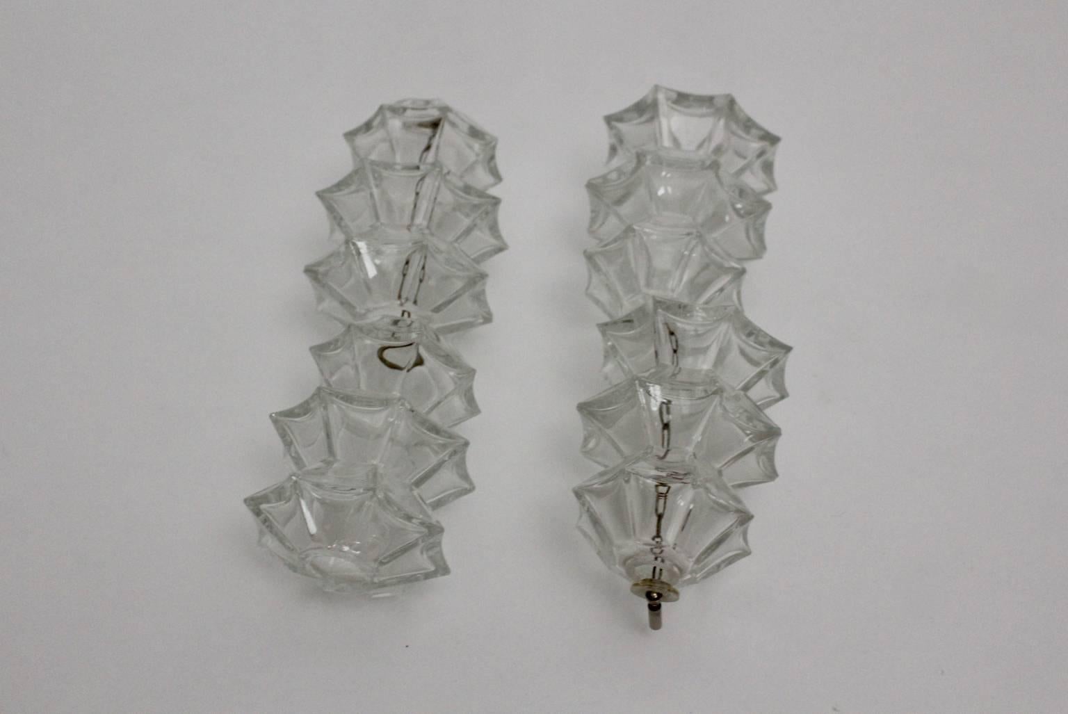 Sconces Pagoda by Kalmar Vienna circa 1969 Set of Two For Sale 5