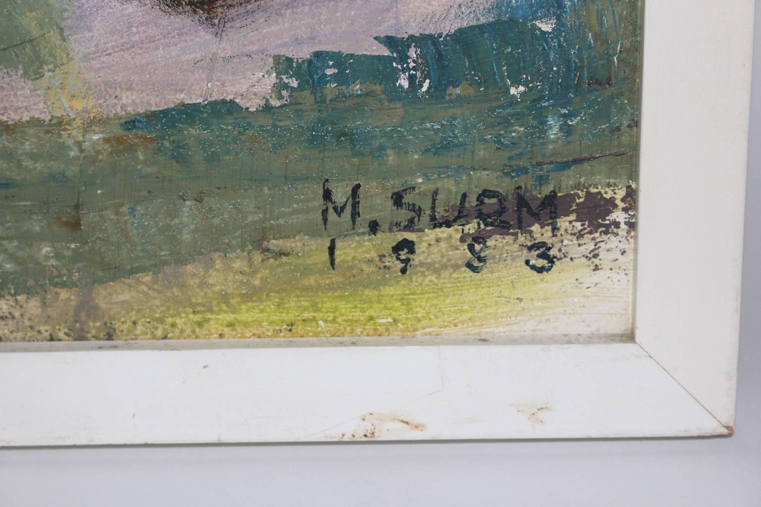 Oil Painting by Maria Sturm, 1975-1983, Vienna For Sale 2