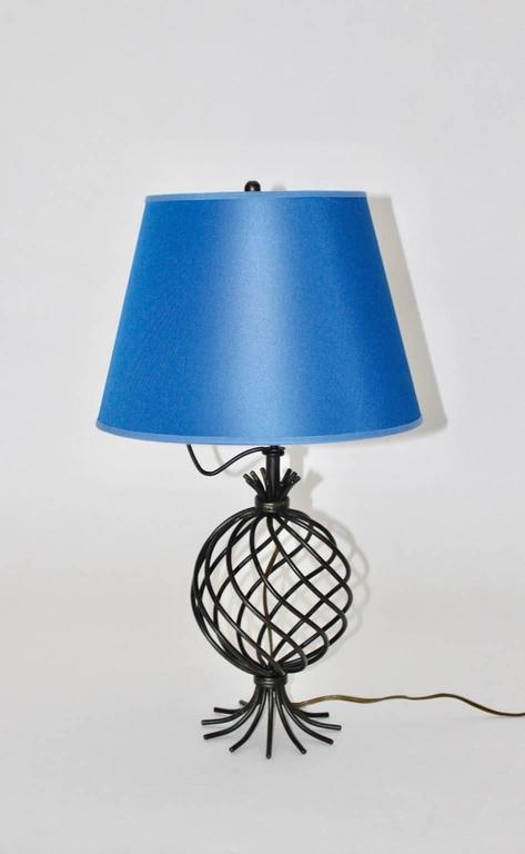Mid-Century Modern Vintage Metal Table Lamp, France, 1950 For Sale 1