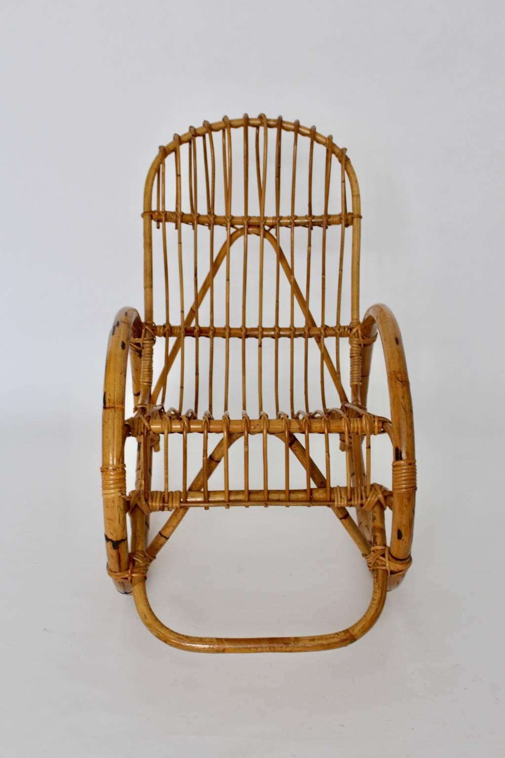 rattan rocking chair vintage
