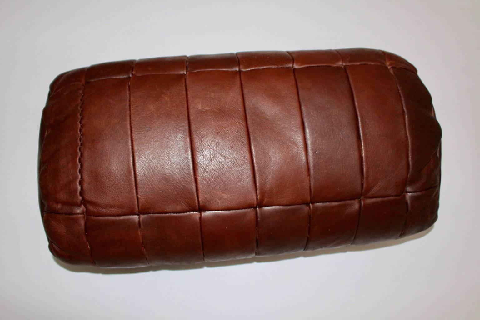  De Sede Cognac Leather Pillows, 1970s, Switzerland Set of Four 2