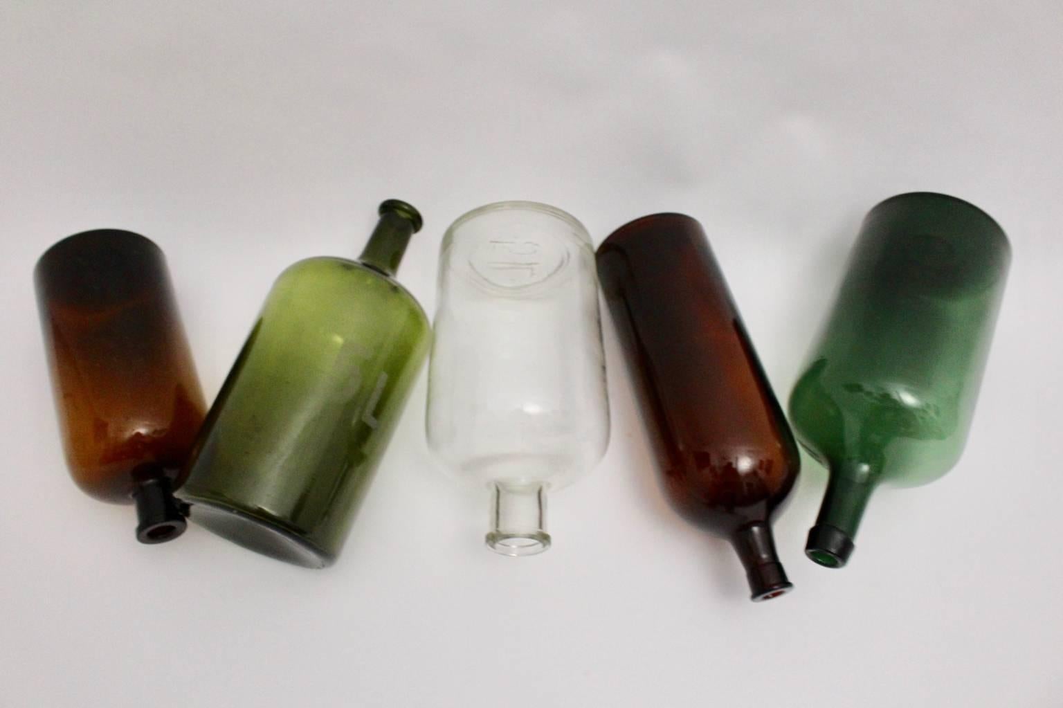 Art Deco Glass Bottles, 1920s, Austria In Excellent Condition In Vienna, AT