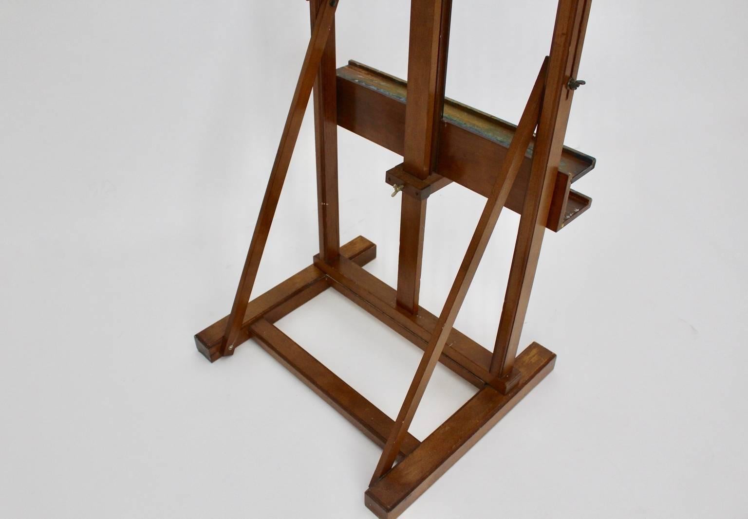 Vintage Beechwood Easel with Nice Color Rests and Metal Screws, 1970s 3