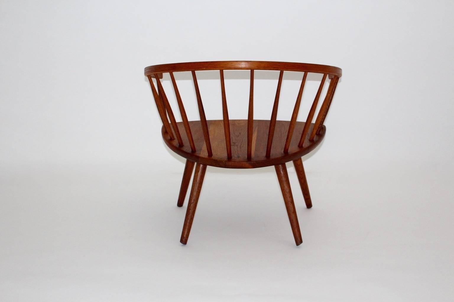 Silla de salón escandinava moderna Oak Vintage Arka de Yngve Ekström Suecia, 1955 Sueco en venta