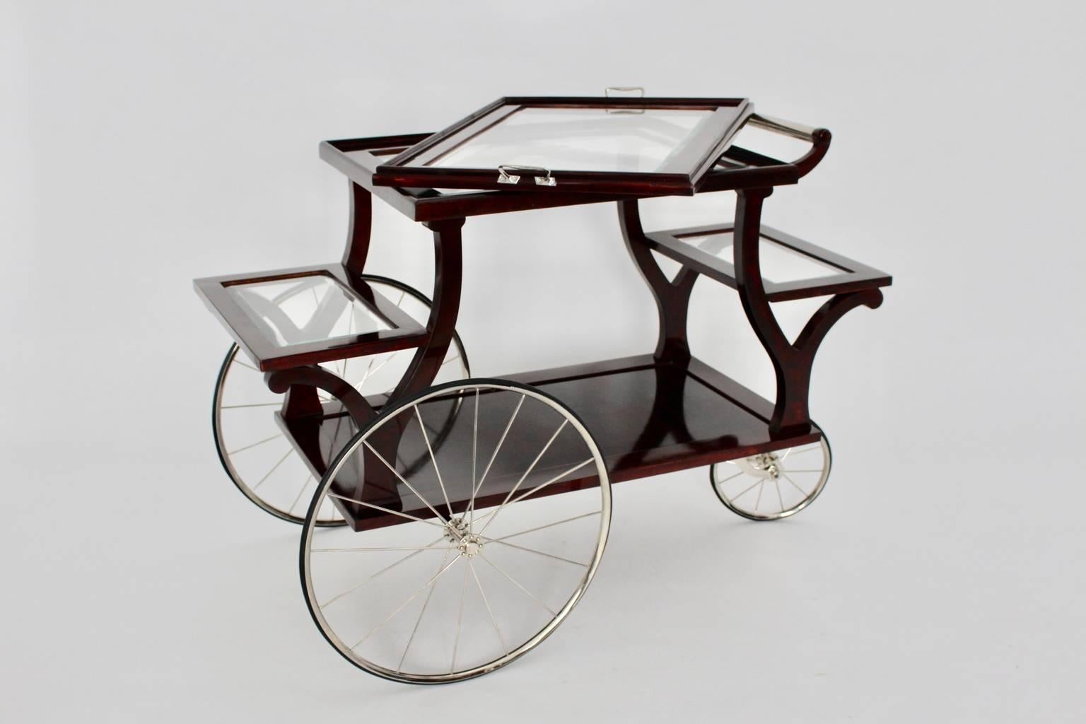20th Century Jugendstil Bar Cart in the Style of Adolf Loos, circa 1902, Vienna For Sale