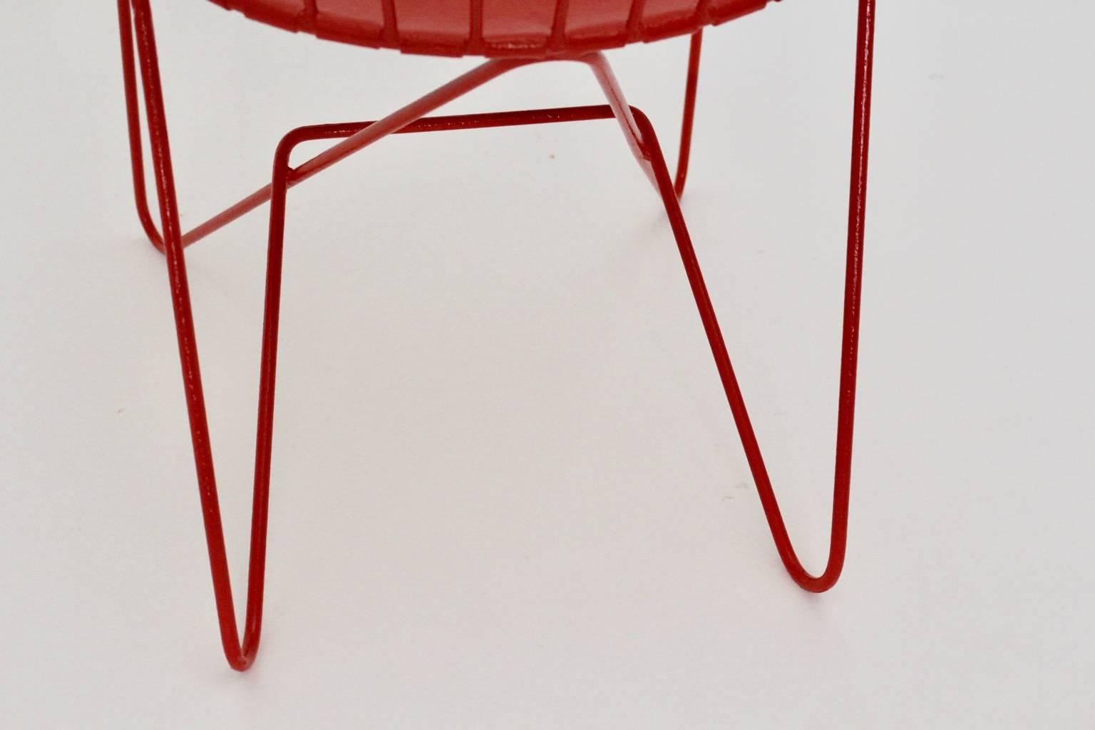 Red Astoria Vintage Side Chair by J.O.Wladar and V. Moedlhammer  Sonett c 1955 For Sale 2