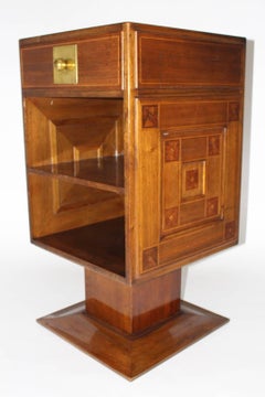 Tavolino in legno e ottone della Secessione viennese Jugendstil Robert Oerley Vienna 1905 ca.