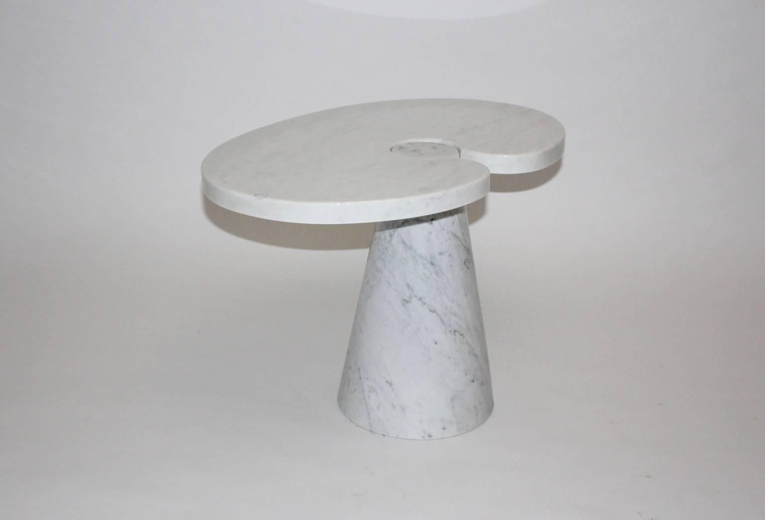 Angelo Mangiarotti Italian Marble Vintage Side Table Eros, 1970s In Good Condition In Vienna, AT