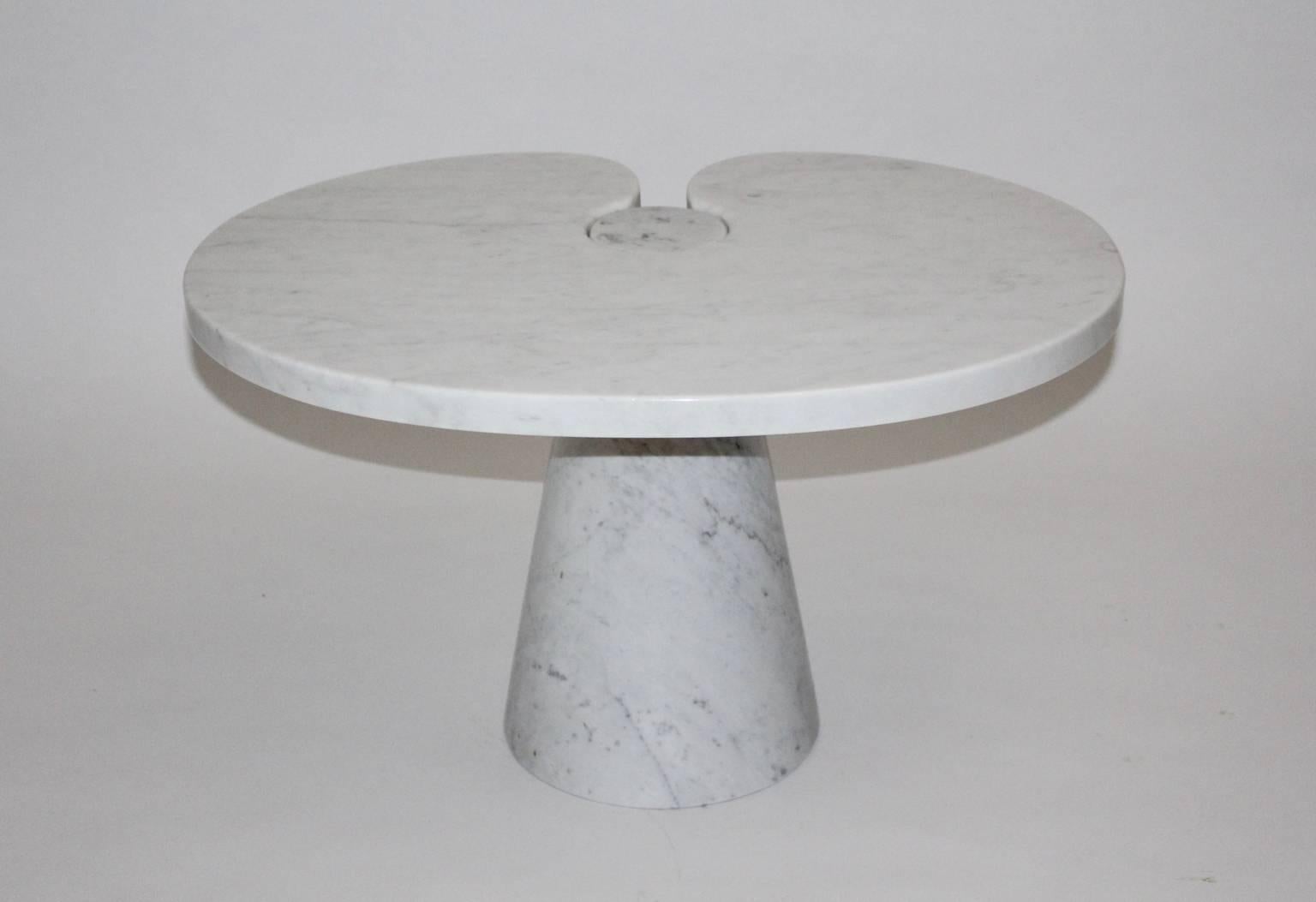 Late 20th Century Angelo Mangiarotti Italian Marble Vintage Side Table Eros, 1970s