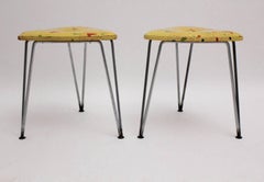 Coppia di sgabelli duo vintage di plastica Talos, 1950, Vienna