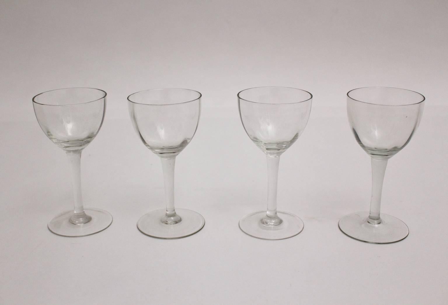 Austrian Jugendstil Clear Glassware circa 1910 Austria