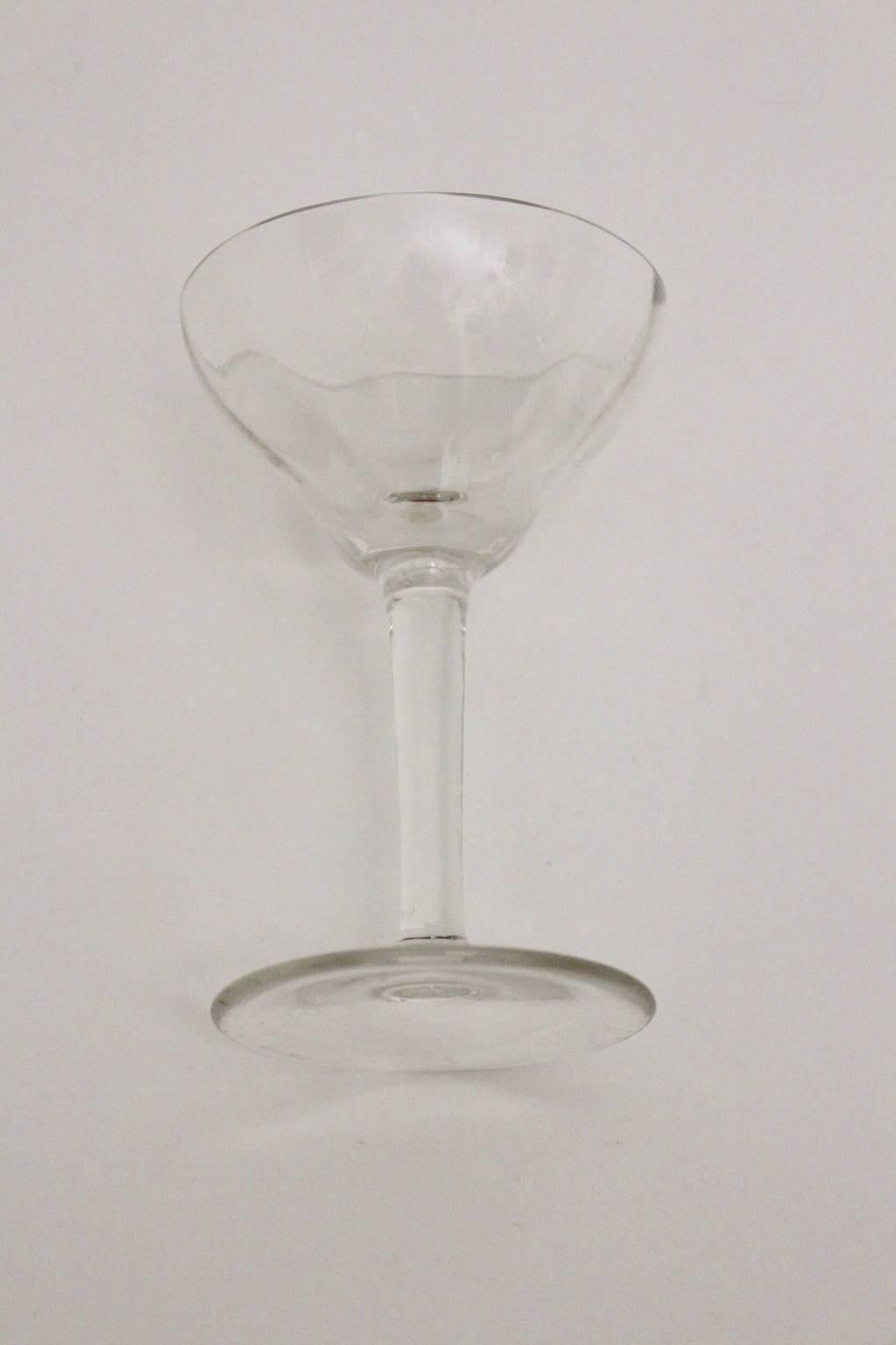 Blown Glass Jugendstil Clear Glassware circa 1910 Austria