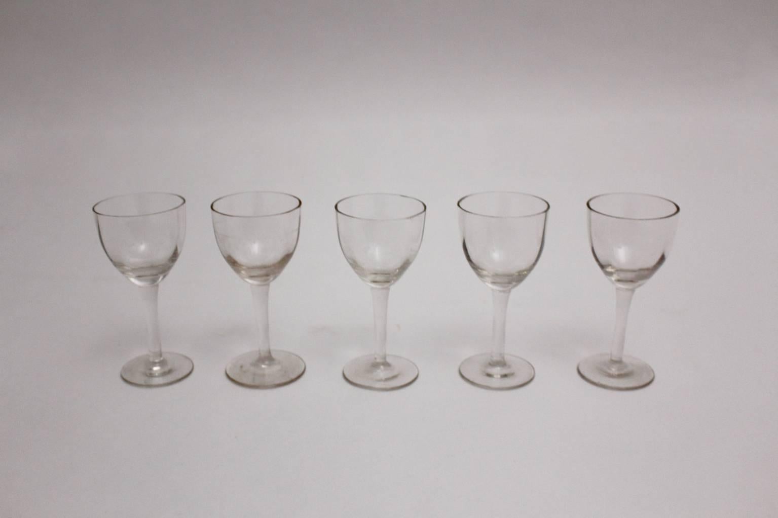 Jugendstil Clear Glassware circa 1910 Austria 2