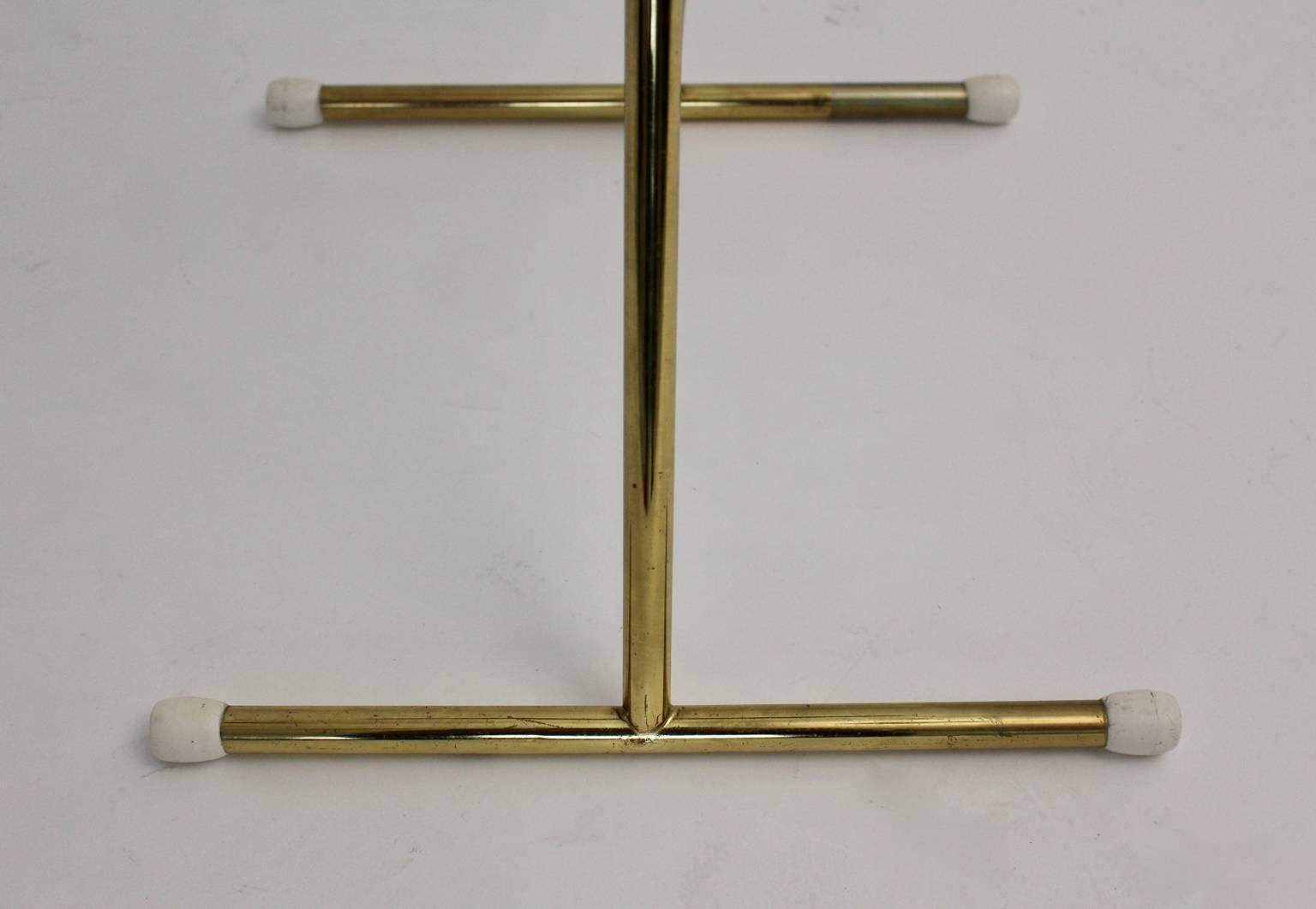 Mid-Century Modern Brassed Tube Steel Vintage Valet, 1960s, Italy For Sale 4