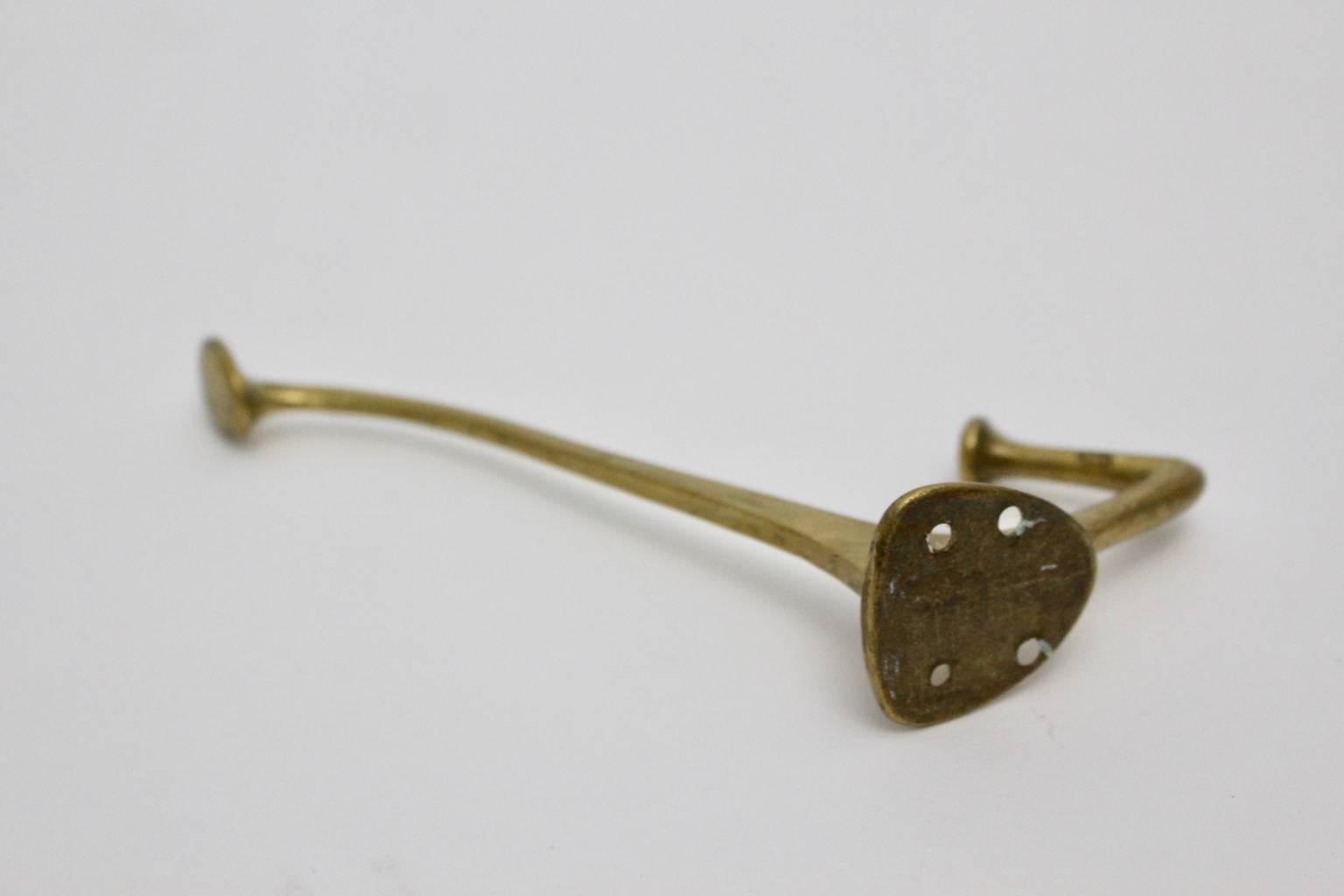 Jugendstil Brass Vintage Wall Hooks by Adolf Loos, Vienna, 1916 1